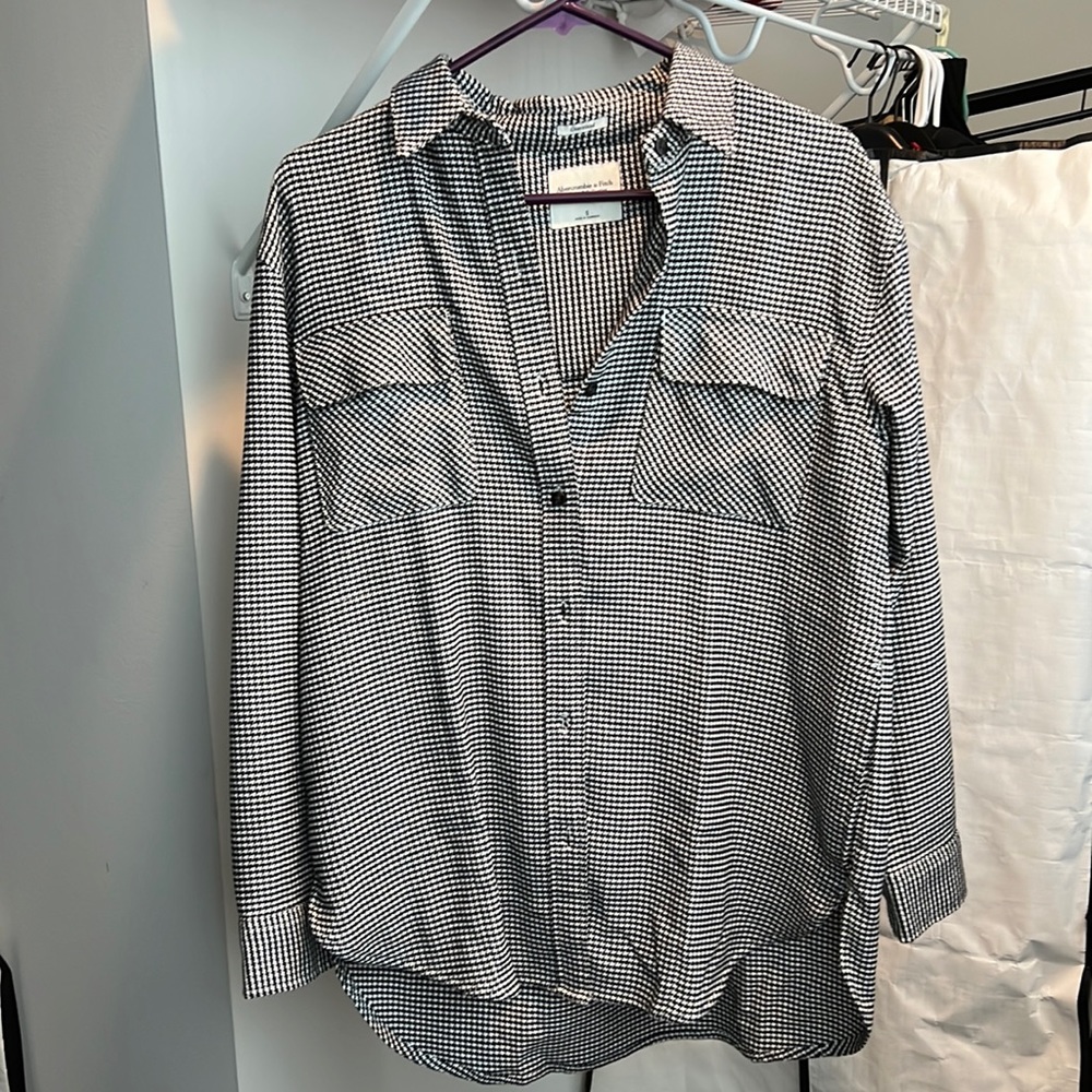 Abercrombie & Fitch Oversized Flannel Shirt (Size S)